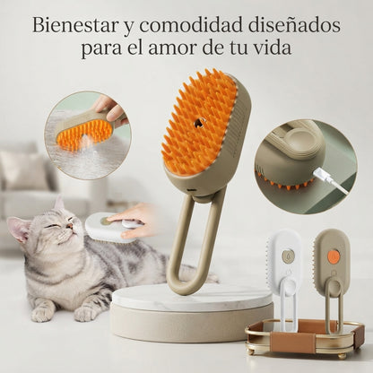 Cepillo de Vapor 3 en 1 para Mascotas