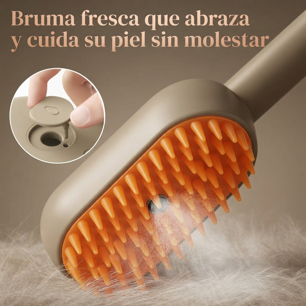 Cepillo de Vapor 3 en 1 para Mascotas